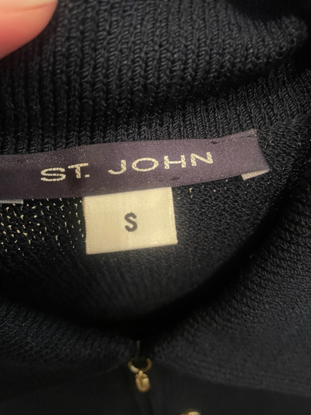St John authentic navy sweater vest sz S - Picture 3 of 4
